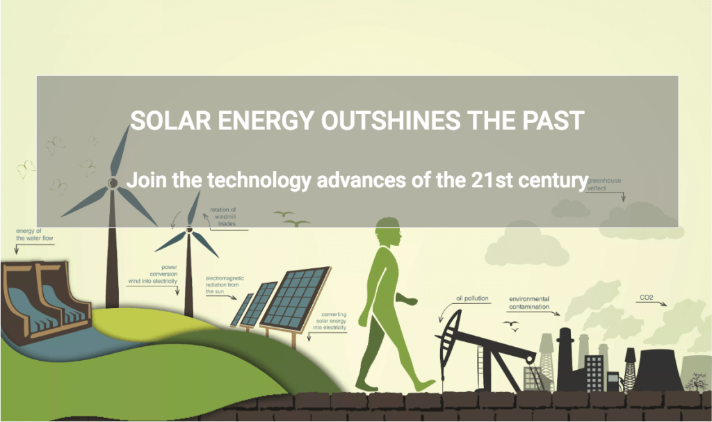 solar energy outshines the past graphic