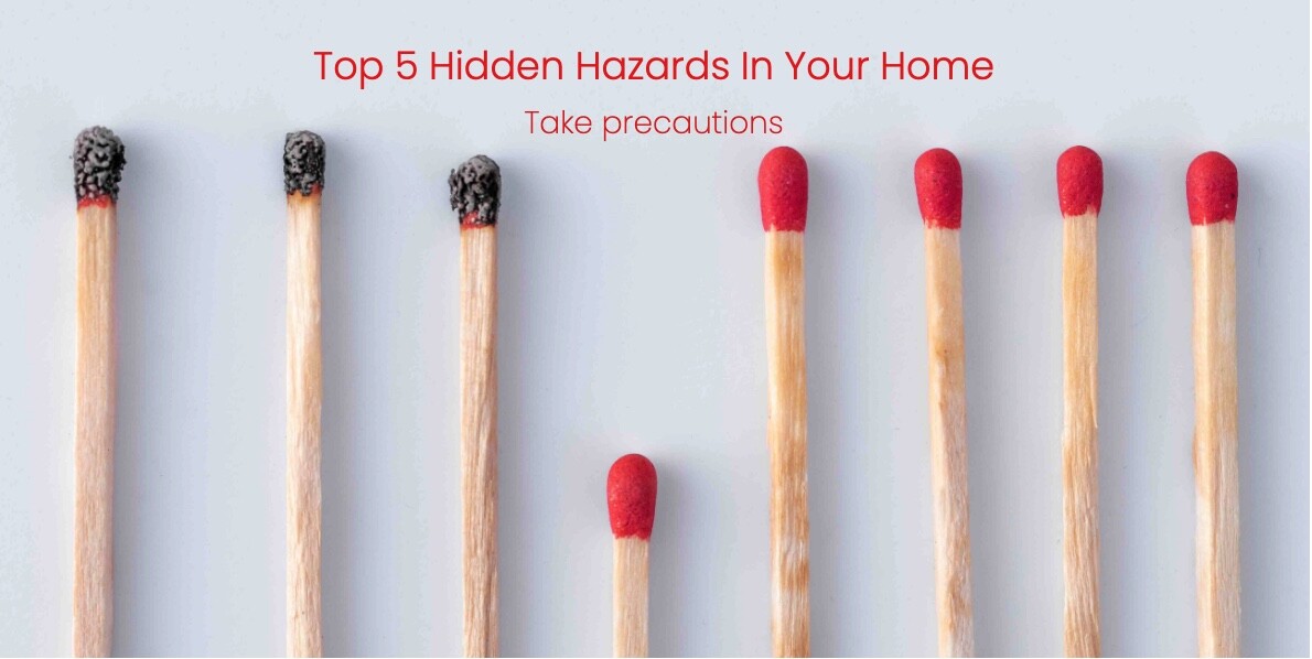 top 5 hidden hazards in your home graphic