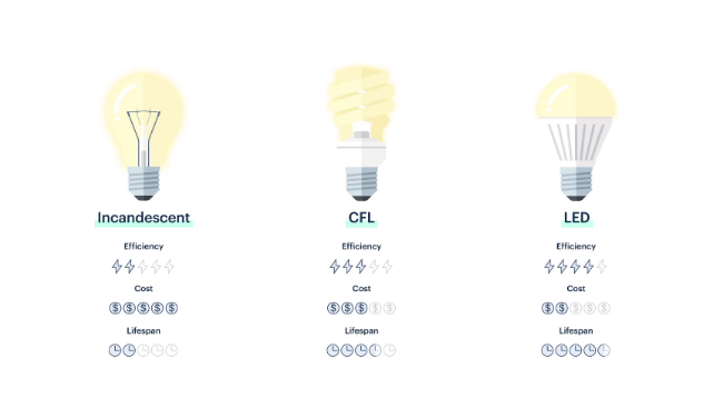 Regular Bulbs vs LED Light Bulbs Neeeco | MA