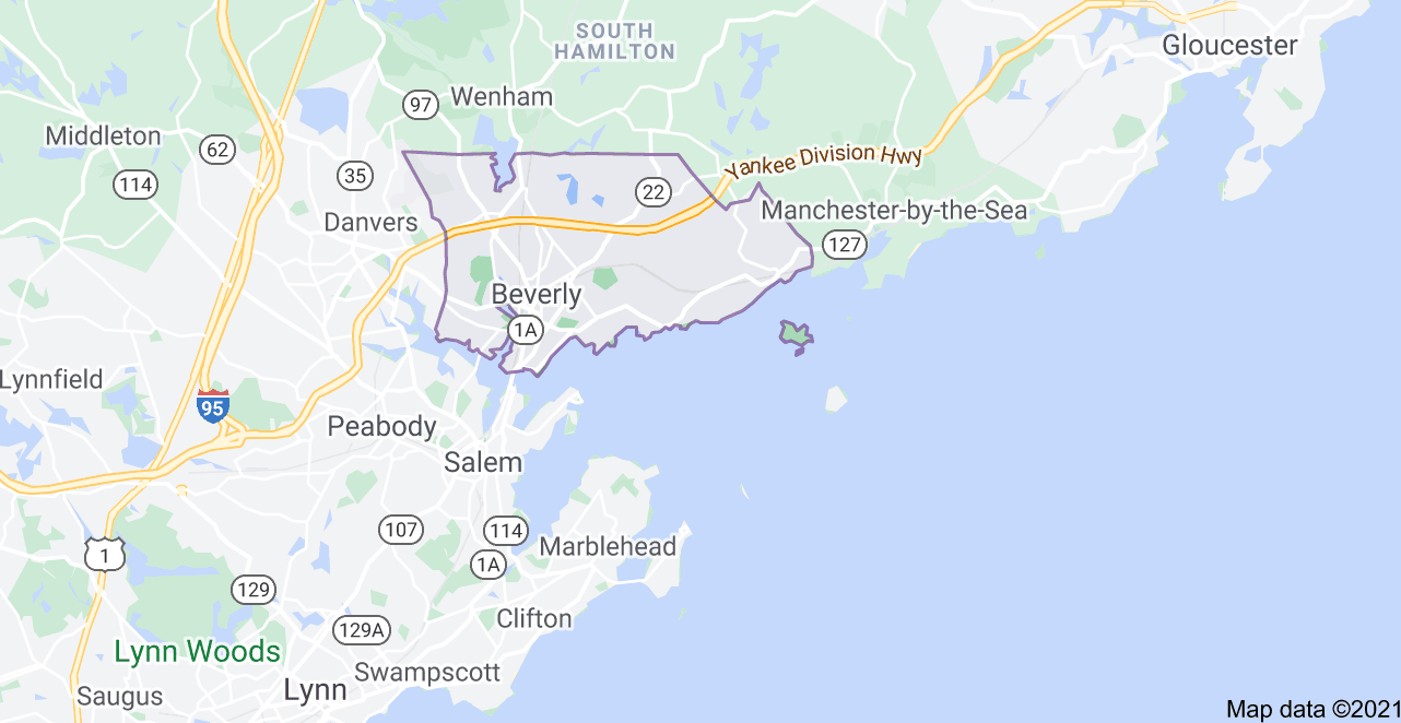 map of beverly, ma