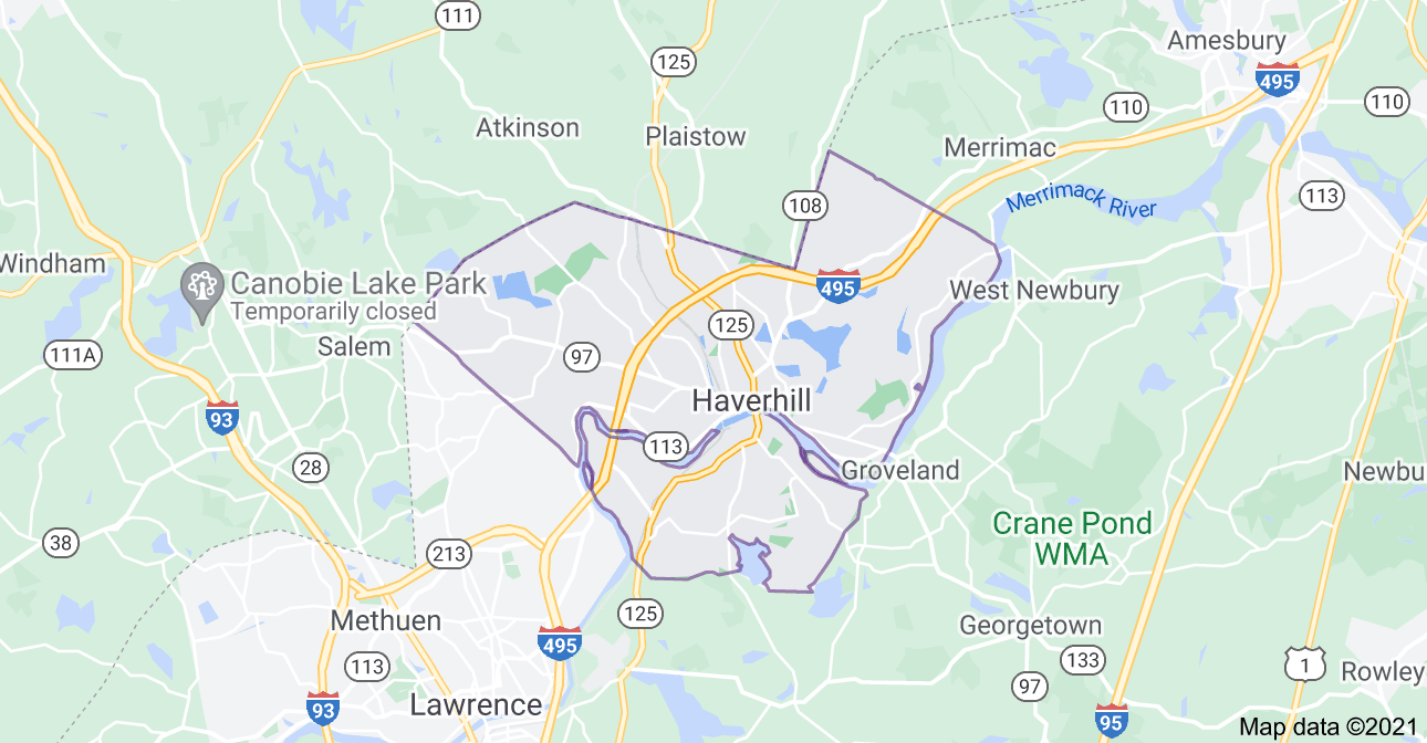 map of haverhill, ma