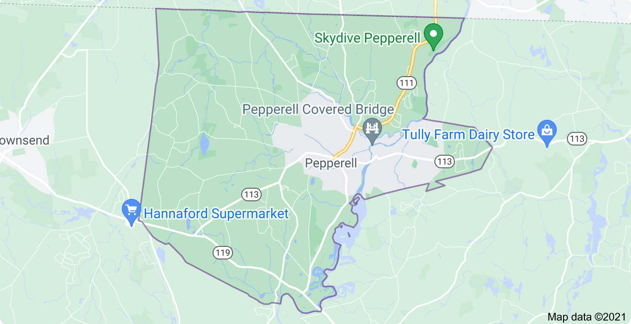 map of pepperell, ma