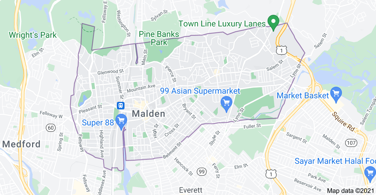 map of malden, ma