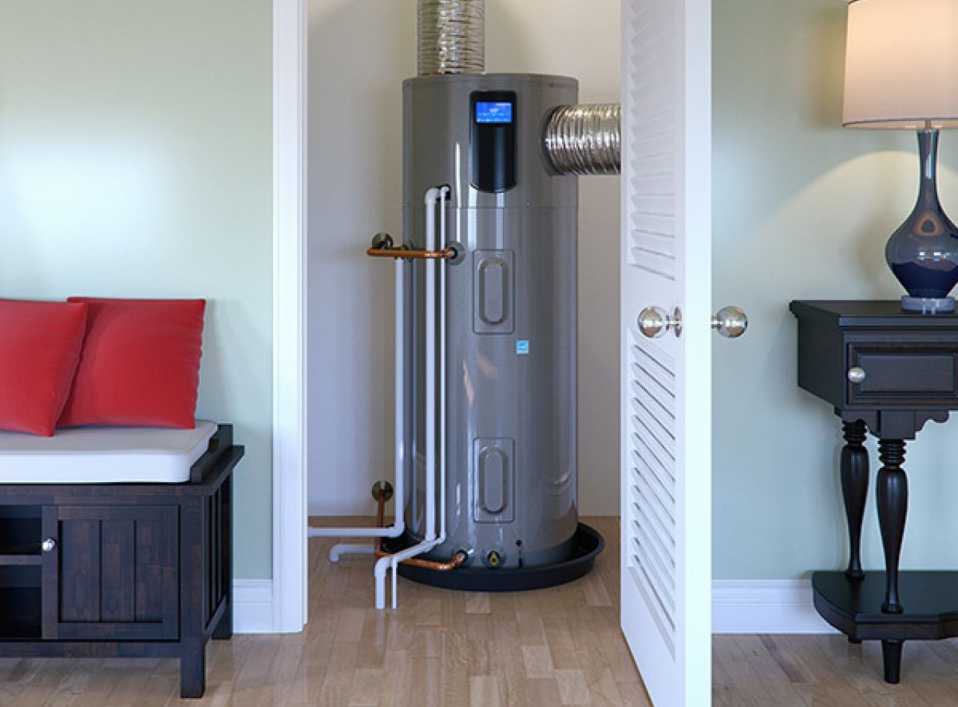 Heat pump water heater in home