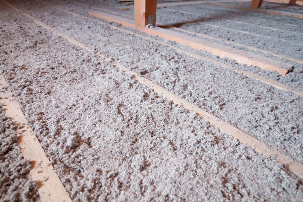 insulation on the floor of the attic