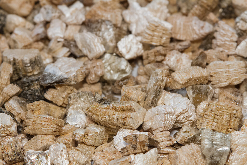 close up on vermiculite insulation