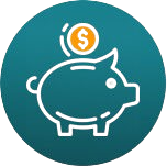 neeeco-branded icon demonstrating savings in the form of a piggy bank