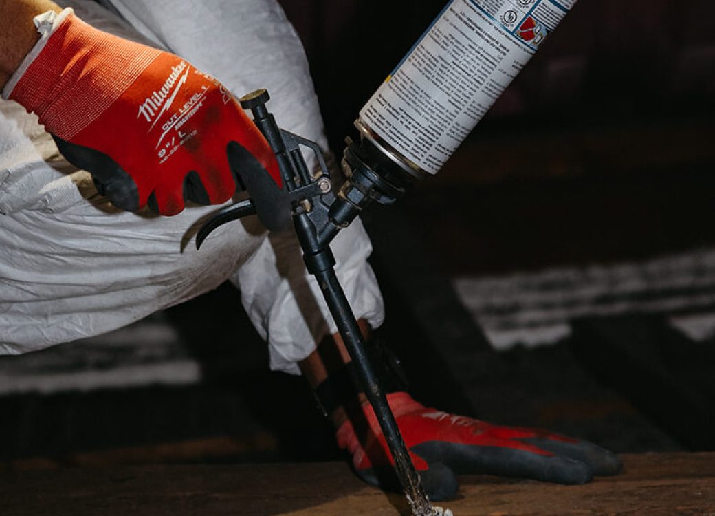 neeeco team member air sealing floor